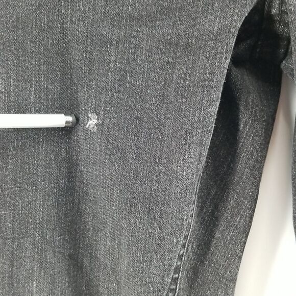 No Fear Jeans Boys Size 12 Youth Black Denim Skinny Waist Button Distressed - Picture 3 of 14